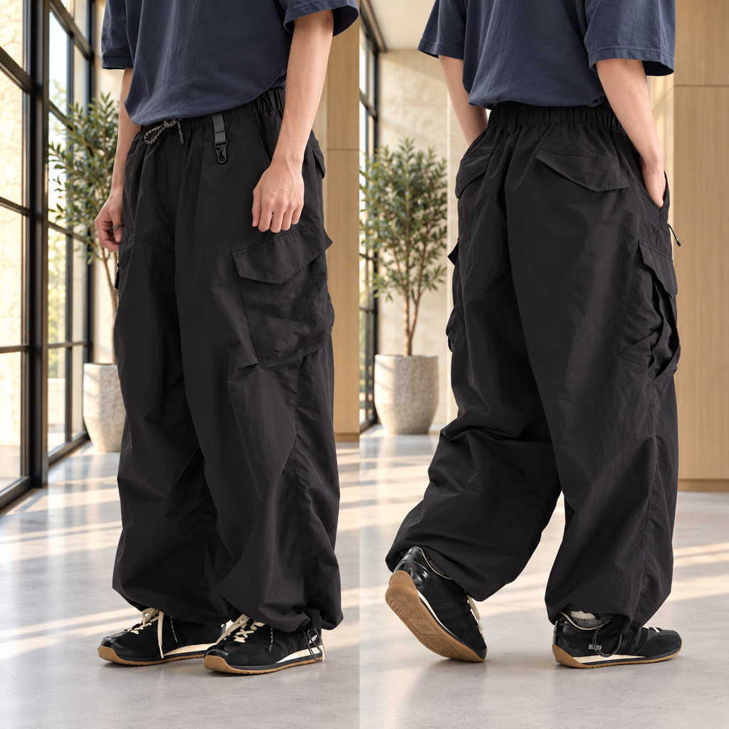 Pantalón Cargo Cortavientos Unisex - ROANVIBES Moda, vista 7