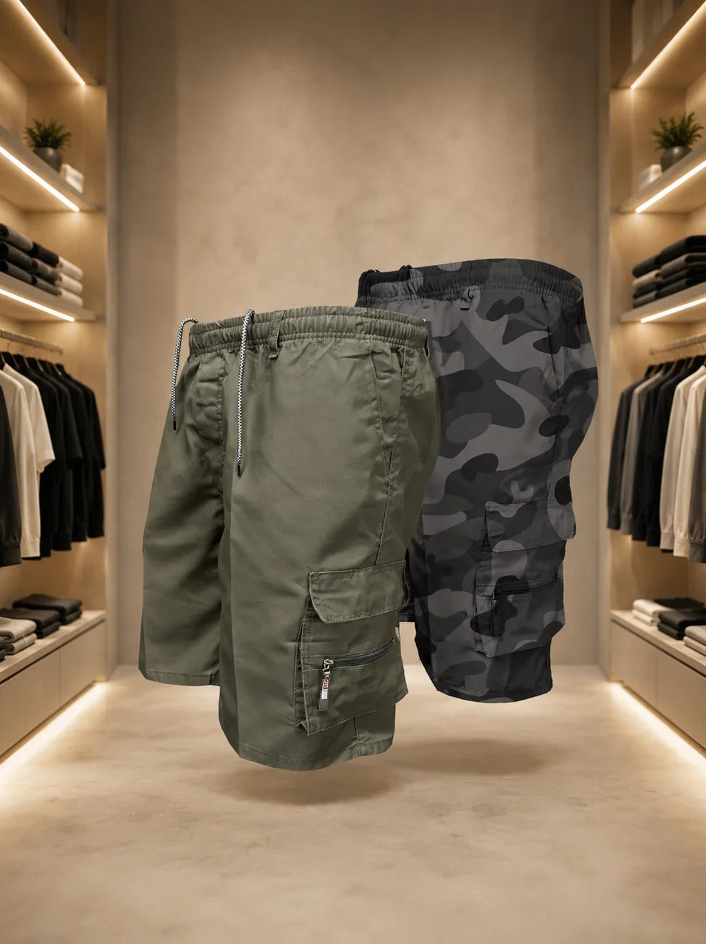 Pantalones cortos tácticos militares.