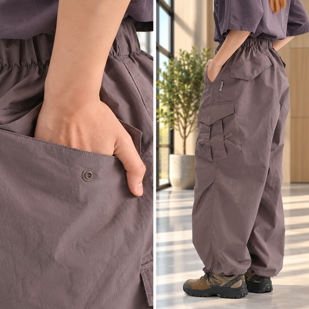 Pantalón Cargo Cortavientos Unisex - ROANVIBES Moda, vista 6