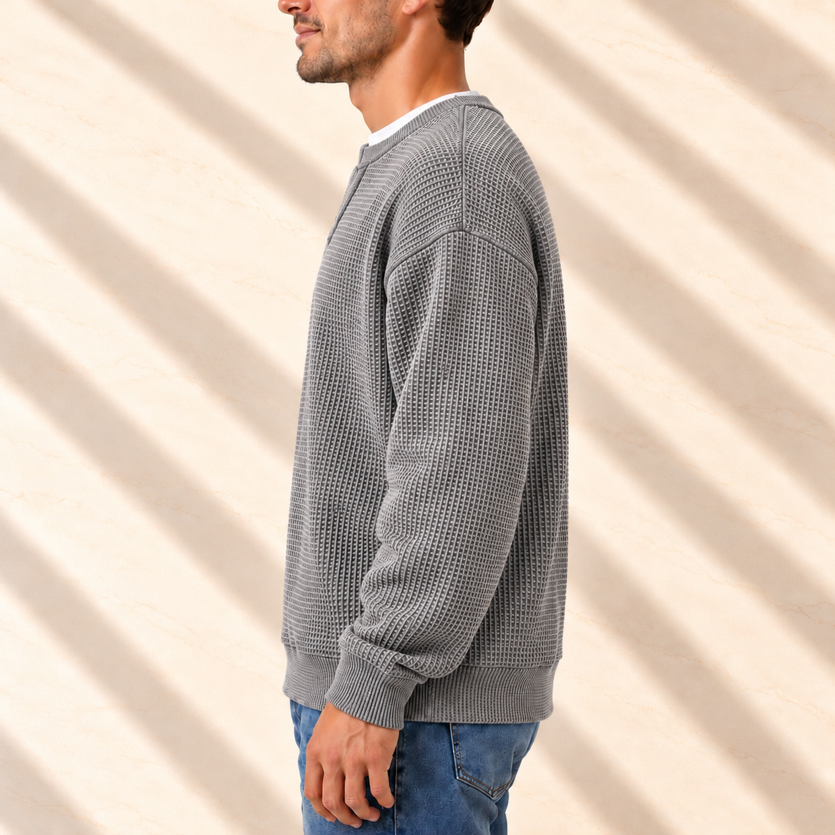 Jersey Waffle Efecto Camiseta